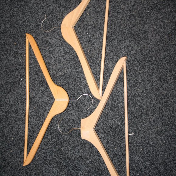 3 Vintage Maple Suit Hangers - Picture 2 of 2